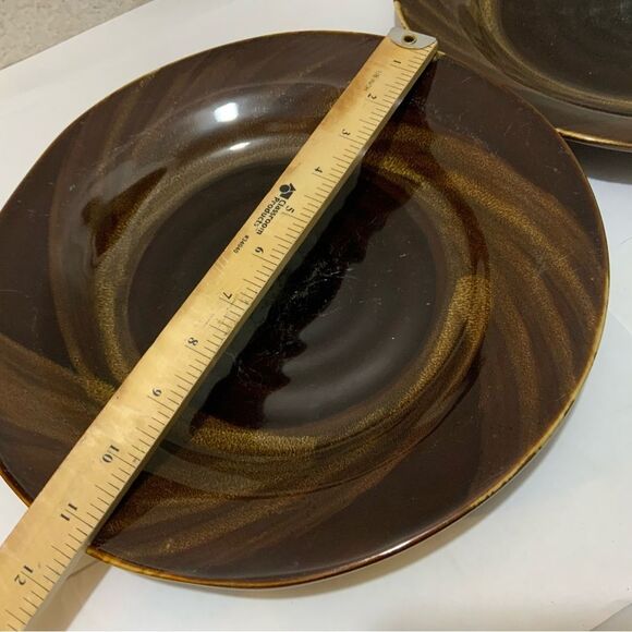 Set of 2 Target Home Stoneware TORTISE SHELL Rimmed dinner platter   11.25" - Picture 5 of 7